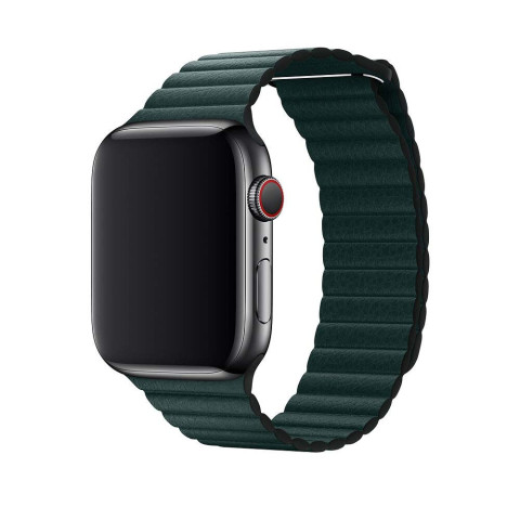 Кожаный ремешок Leather Loop для Apple Watch 38/40/41mm Forest green